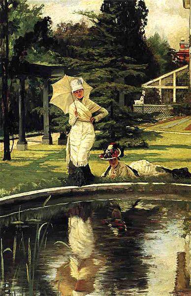 James Tissot In an English Garden